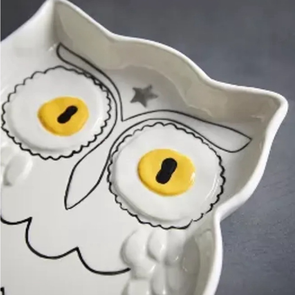 Anthropologie Francesca Kaye Halloween Magic Owl Dessert Plate New With Tags - Picture 5 of 6